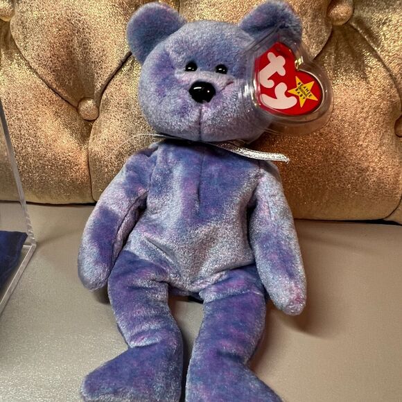TY Beanie Baby "Clubby II" Retired 03/09/1999 & Display Case, Tag Cover, Errors - Picture 11 of 11